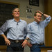 Mark Udall, left, and Michael Bennet at a rally in Boulder, Colo., this month. As leader of the Democratic Senatorial Campaign Committee, Mr. Bennet works to preserve his party’s majority.