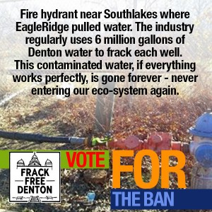fire hydrant water ban fracking