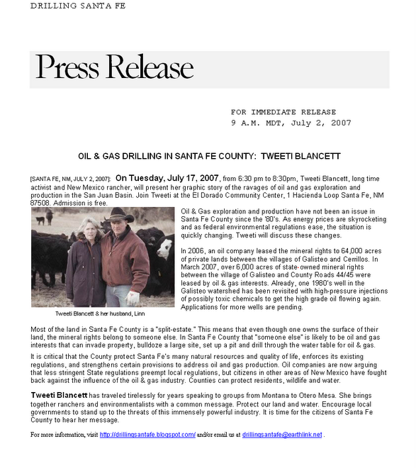 Tweeti Blancett Press Release