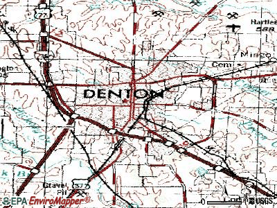 Denton topographic map