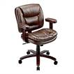Style@Work By Thomasville Elmhart Low-Back Bonded Leather Task Chair, Cherry/Espresso