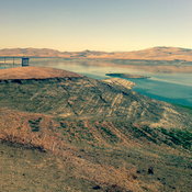 The San Luis Reservoir in central California is the largest "off-channel" reservoir in the U.S. It is currently at less than 30 percent of its normal capacity.