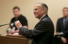 Attorney General Greg Abbott, the Republican nominee for governor, speaks at a GOP women's luncheon on Oct. 8, 2014.