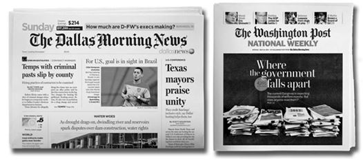 Photo: You can have two of the nation’s most-informed news sources delivered to your home every Sunday morning. Enhance your subscription with The Washington Post National Weekly, delivered in your Dallas Morning News for just 99¢ a week. Visit dallasnews.com/enhanceTWP to get started.