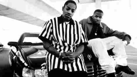 Two dope boys on a Cadillac: Andre 3000 and Big Boi in the early days.