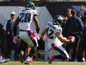 PHILADELPHIA, PA - OCTOBER 5: Safety Chris Maragos #42 of the Philadelphia Eagles scores a touchdown after a punt was blocked against the St. Louis Rams in the first quarter on October 5, 2014 at Lincoln Financial Field in Philadelphia, Pennsylvania. (Photo by Rich Schultz/Getty Images)