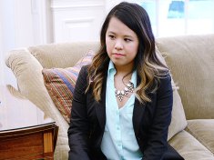 WASHINGTON, DC - OCTOBER 24: Dallas nurse Nina Pham listens to U.S. President Barack Obama in the Oval Office of the White House October 24, 2014 in Washington, DC. Pham, a nurse who was infected with Ebola from treating patient Thomas Eric Duncan at Texas Health Presbyterian Hospital in Dallas and was first diagnosed on October 12, was declared free of the virus on Friday. (credit: Olivier Douliery-Pool/Getty Images)