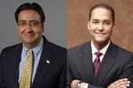 U.S. Rep. Pete Gallego, left, faces Republican Will Hurd, right, in the CD-23 contest next month.