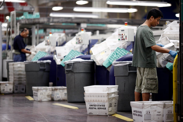 Mail handlers in Virginia. The Postal Service approved nearly 50,000 requests last year to track the mail of Americans.