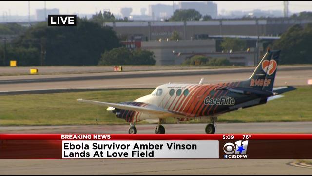 Nurse Amber Vinson Lands Safely Back In Dallas