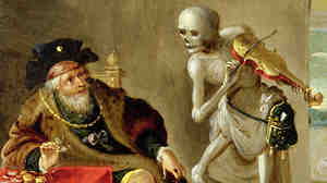 Composer Camille Saint-Saëns' piece Danse Macabre draws on the late-medieval allegory of "the Dance of Death" — pictured here in a painting of the same name by Frans Francken II.