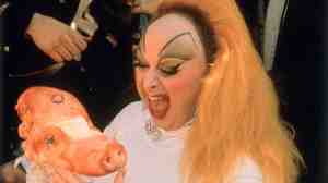 Divine, in John Waters' 1972 film Pink Flamingos.