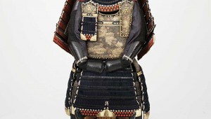 Iron, leather, gold, and bronze combine in this suit of armor from the mid-Edo Period.
