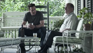Robert Downey Jr. and Robert Duvall work out legal strategy and family issues in "The Judge."