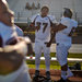 Arlington High School football players before the first game of the season in Riverside, Calif. A player's death from a contact injury last year led to a severe drop in participation.