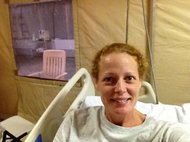 Kaci Hickox in a photograph she took of herself during her quarantine in New Jersey.