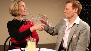 Dana Schultes and Mark Shum’s initial blind date does not go well in Stage West’s Beyond Therapy. See Sunday.