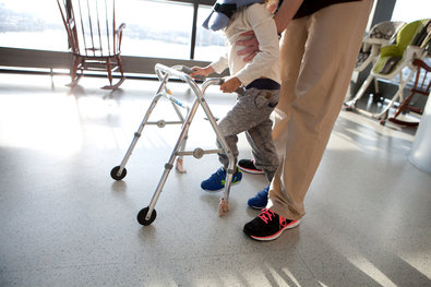 A 4-year-old boy who had experienced episodes of paralysis underwent physical therapy on Tuesday in Charlestown, Mass.