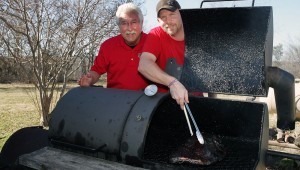 BBQ Ranch owner Mike Fisher, left, and pitmaster Donald Phillips run a family-friendly place. Lee Chastain
