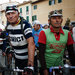 Cyclists lined up at L’Eroica’s starting line in Chianti, Italy, for the short races. L’Eroica offers four routes of increasing difficulty from 38 kilometers (23.6 miles) to 205 kilometers (127.4 miles). 