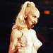 Madonna in her pointy-bra corset during her tour in 1990.