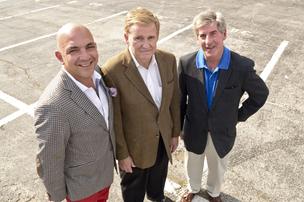 Turkish developer Mike Sarimsakci (L) has about five acres under contract near Dallas City Hall, he stands with his broker David Jones of Jones Commercial Real Estate (middle) and Michael Hal Anderson of Chavez Properties (R), who is selling the property.