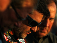 Tony Stewart, driver of the #14 Bass Pro Shops / Mobil 1 Chevrolet, looks on prior to the NASCAR Sprint Cup Series Oral-B USA 500 at Atlanta Motor Speedway on August 31, 2014 in Hampton, Georgia. (credit: Jamie Squire/Getty Images)