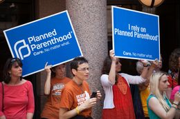 A large crowd of abortion rights advocates gathered Thursday at the Texas capitol to protest strict abortion regulations lawmakers that approved in the 2013 special session and the lingering affects of 2011 cuts to family planning services, Feb. 20, 2014.