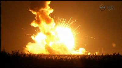 Raw Video: Rocket Explodes on Launch in Virginia