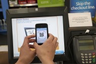The Scan & Go mobile payment app at a self checkout register at a Wal-Mart in San Jose, Calif on Sept. 19, 2013