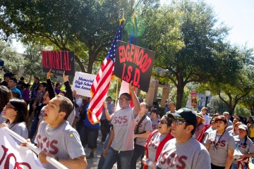 Save Texas Schools rally at the Texas Capitol, Saturday, February 25.