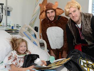 Pro Hockey Players in 'Frozen' Costumes Delight Sick Kids