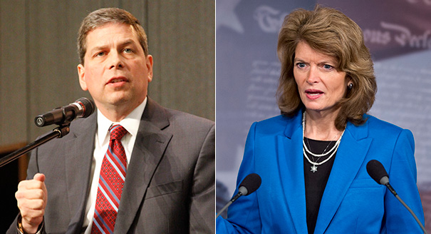 Mark Begich (left) and Lisa Murkowski are pictured in this composite. | AP Photos