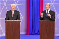 Gov. Tom Corbett, left, and his challenger Tom Wolf debate at the WTAE-TV studios on Oct. 8.
