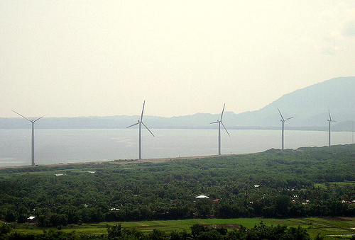 Wind turbines in the Philippines