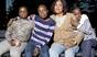 Titina Nzolameso with three of her children, Amirah, Jamilah (both aged 10) and Daliya (aged nine)