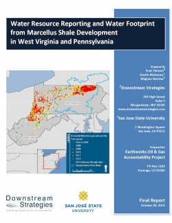 ﻿﻿Water Resource Reporting and Water Footprint from Marcellus Shale Development in West Virginia and