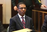 Dante Martin waited during jury selection Monday for his manslaughter trial in Orange County, Fla.