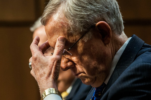 Senator Harry Reid, facing the potential loss of control of the Senate, is asking Democratic donors to help the party's Senate nominees. 