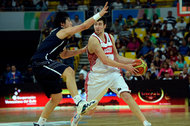 Sergey Karasev, right, playing for Russia against South Korea in 2012. With the Nets, Karasev now plays with Andrei Kirilenko, a role model.