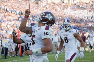 Quarterback Dak Prescott of Mississippi State, which has quality victories over Auburn and  Louisiana State but still has games at Alabama and Mississippi.