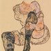 Egon Schiele’s “Seated Woman With Bent Left Leg.”