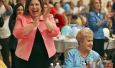 State Sen. Leticia Van de Putte cheers at a watch party Oct. 3, 2013, at the San Antonio Firefighters Banquet Hall as Wendy Davis announces her campaign for governor.