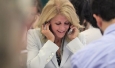 Texas Democratic gubernatorial candidate Wendy Davis works at her phone bank in La Gran Plaza in Fort Worth, Texas on Tuesday, July 8, 2014. Davis stopped by to speak out about Texans' right to know where hazardous chemicals are stored in their communities. (AP Photo/Fort Worth Star-Telegram, Ron T. Ennis)