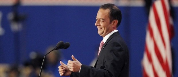 Republican National Committee Chairman Reince Priebus gavels the 2012 Republican National Convention into session in Florida