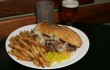 The Live Oak’s shaved rib-eye sandwich is “terrific all around.” Lee Chastain