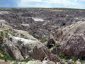 English: The badlands of Hell's Half-Acre in N...