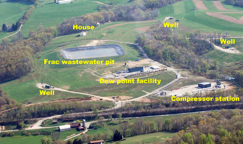 Stephanie Hallowich home surrounded by Marcellus Shale activities