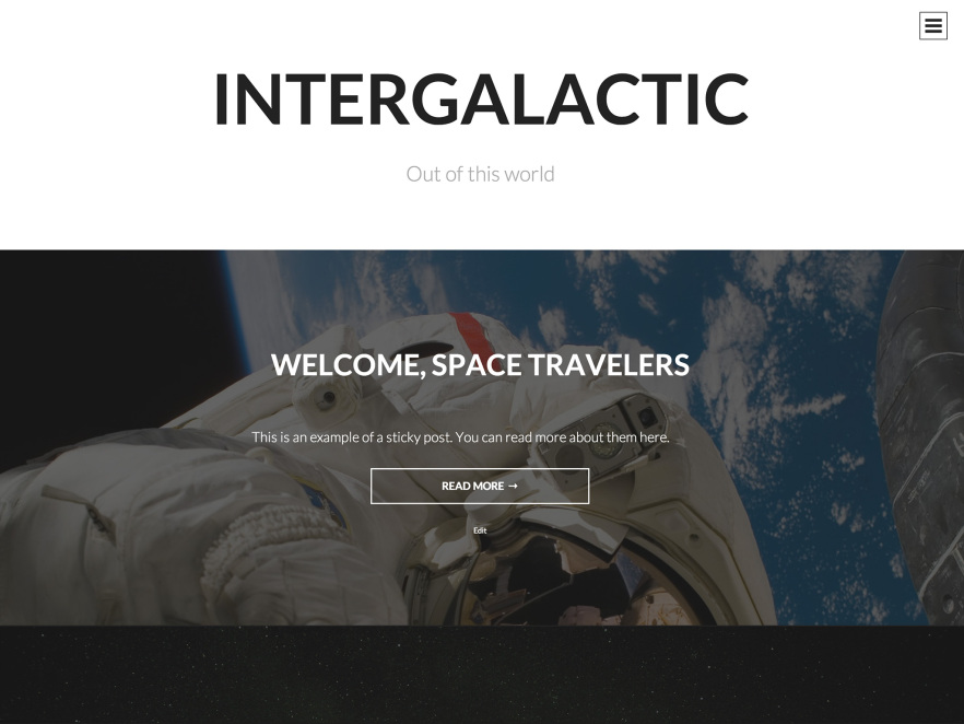 Intergalactic WordPress Theme