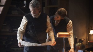 Jeff Bridges shows Brenton Thwaites a way out of their dystopia in The Giver.